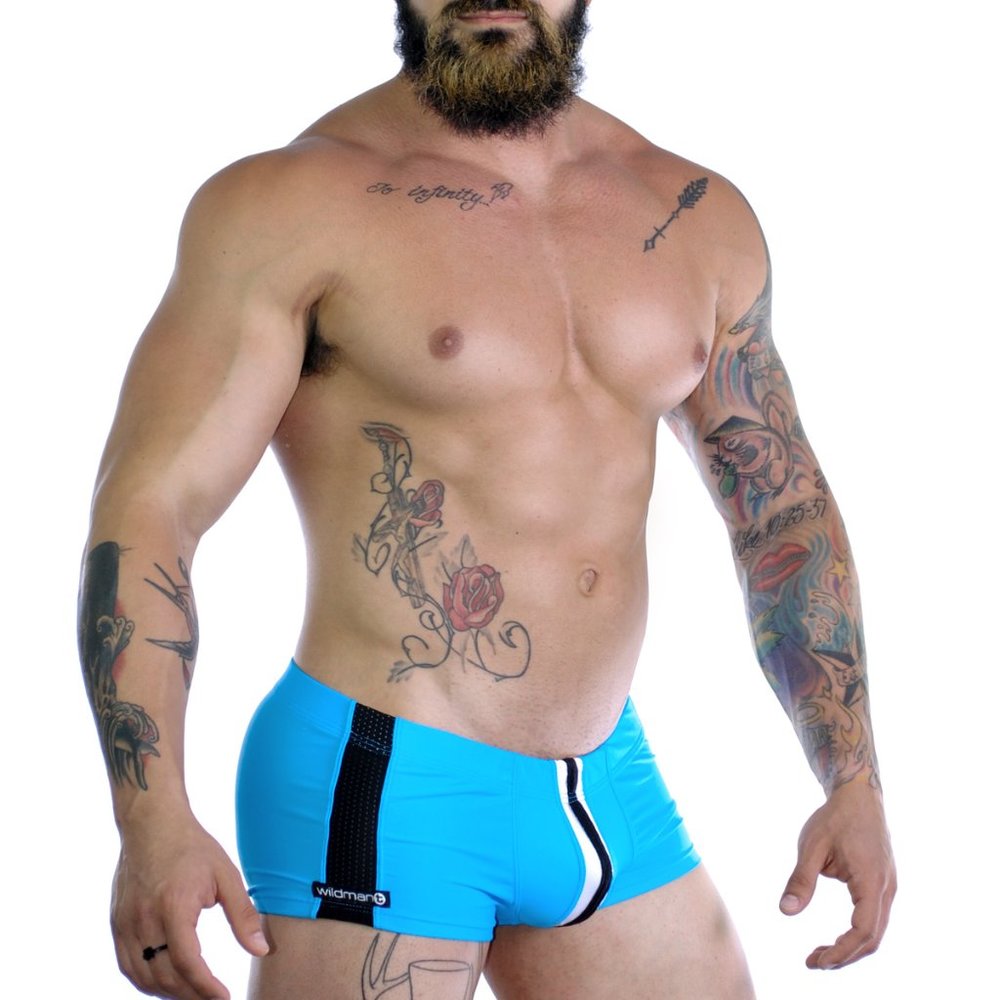 WildmanT Sportivo Square Cut Teal Swimwear